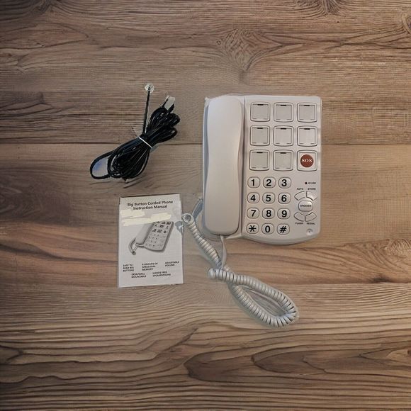 Big Button Phone Seniors, LD‑858HF Key Amplified Telephone Photo Memory Corded - Picture 1 of 7